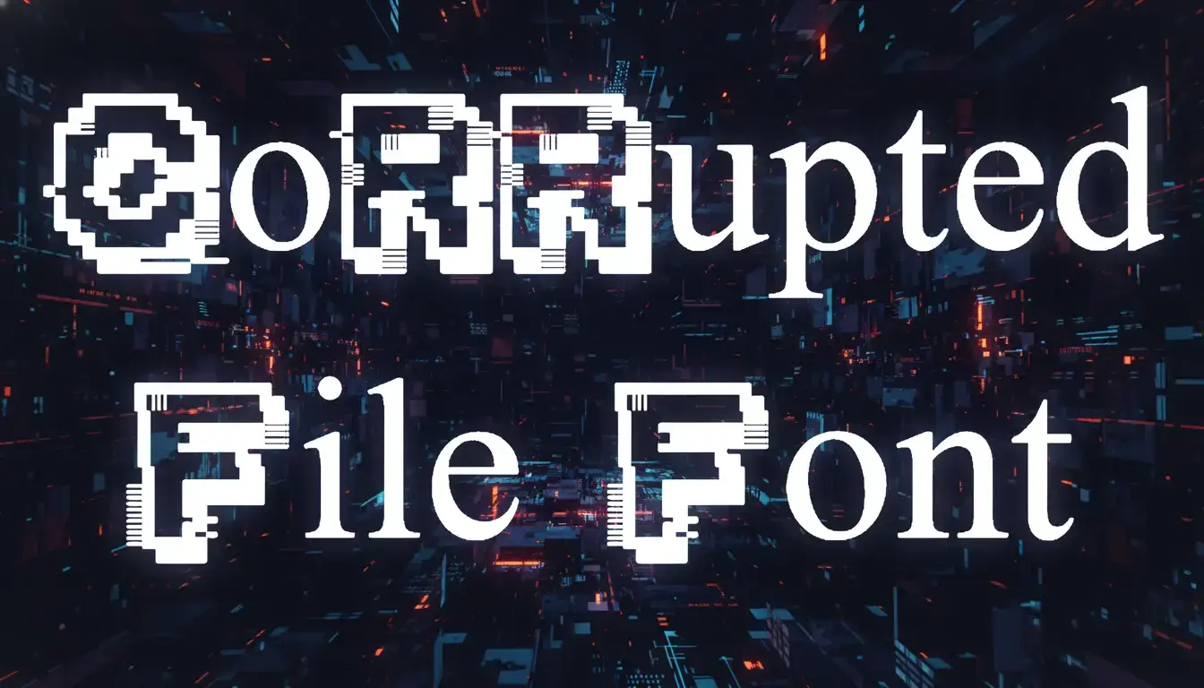 Corrupted File Font