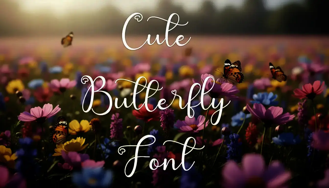 Cute Butterfly Font