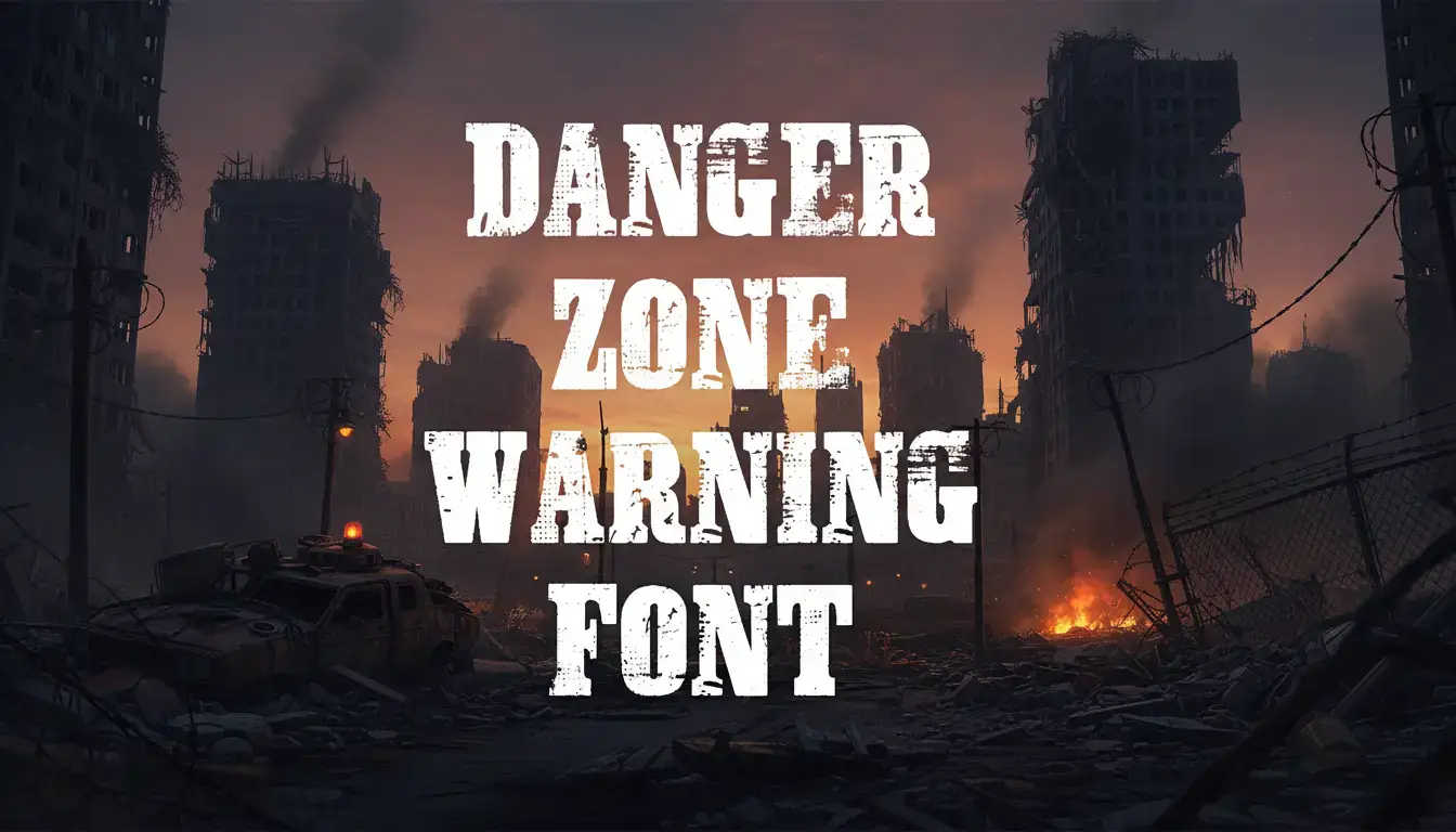 Danger Zone Warning Font