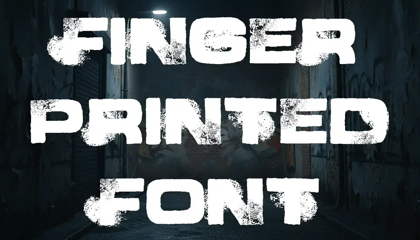 FINGER PRINTED FONT