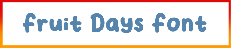 Fruit Days font free Download
