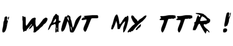 I Want My TTR Font free download