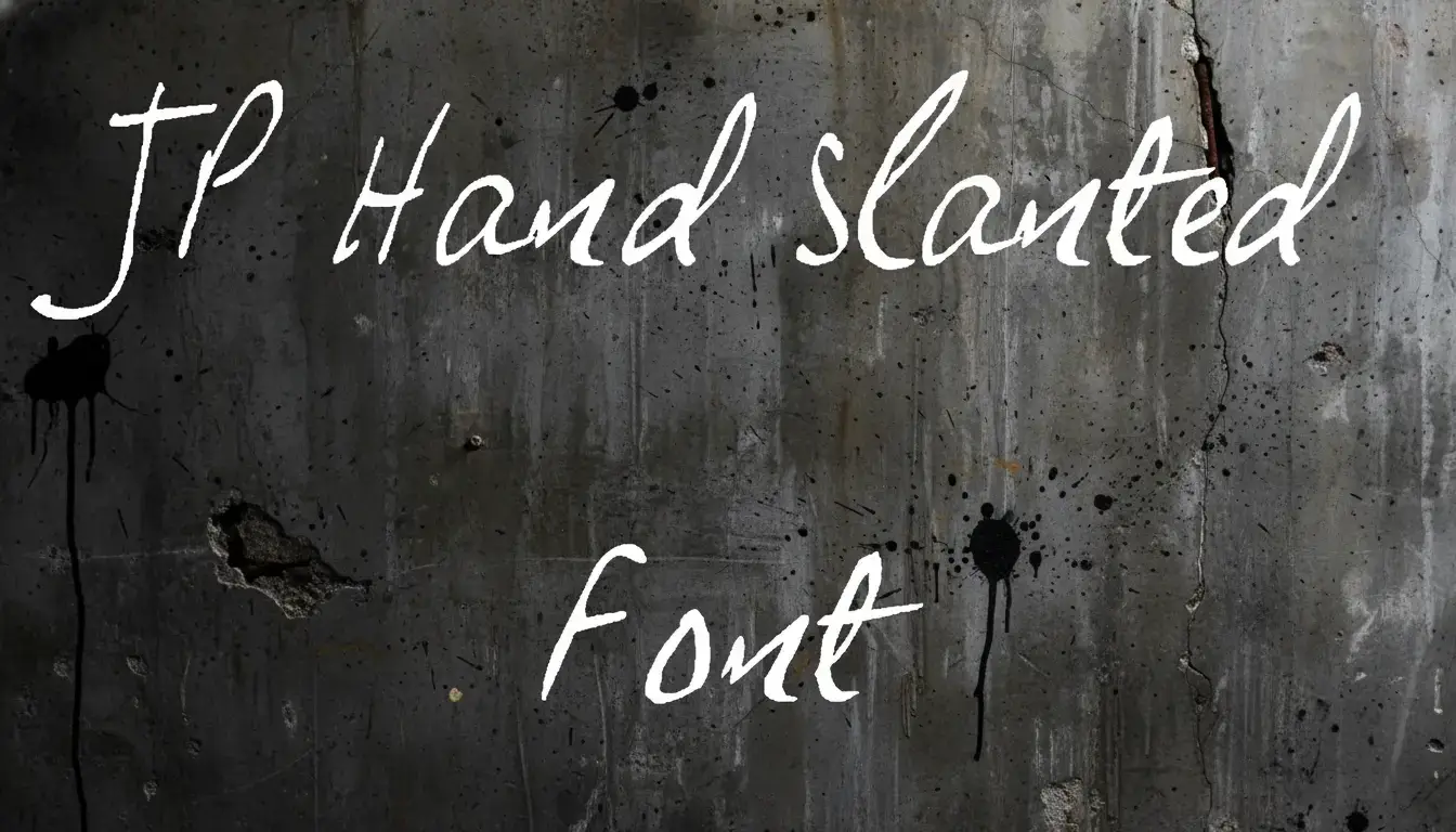 JP Hand Slanted Font
