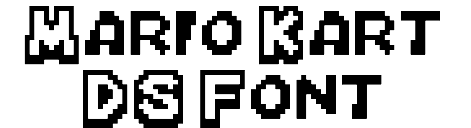 Mario Kart DS Font free Download