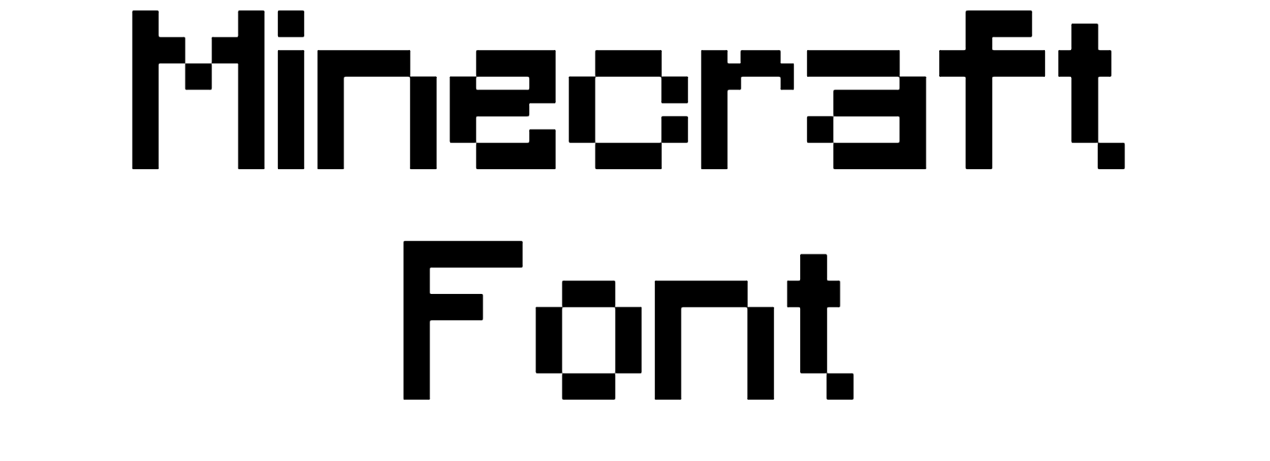 Minecraft Font free Download