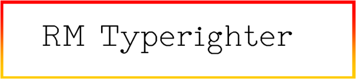 RM Typerighter Font free download