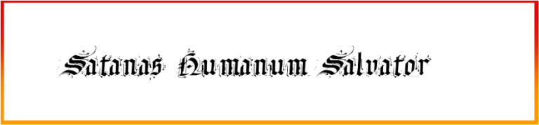 Satanas Humanum Salvator Font free Download