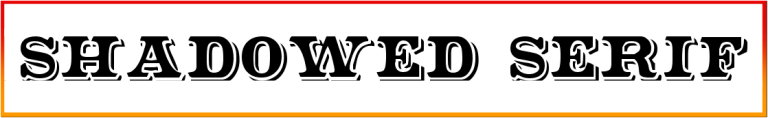 Shadowed Serif Font free Download