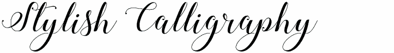 Stylish Calligraphy Font free