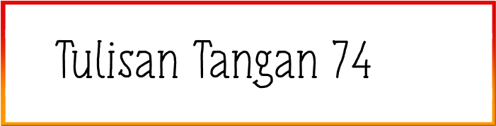 Tulisan Tangan 74 Font free download