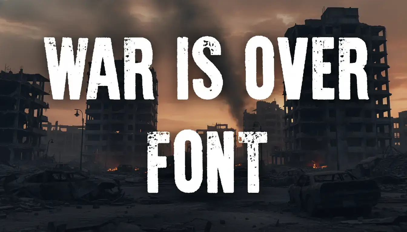 WAR IS OVER FONT