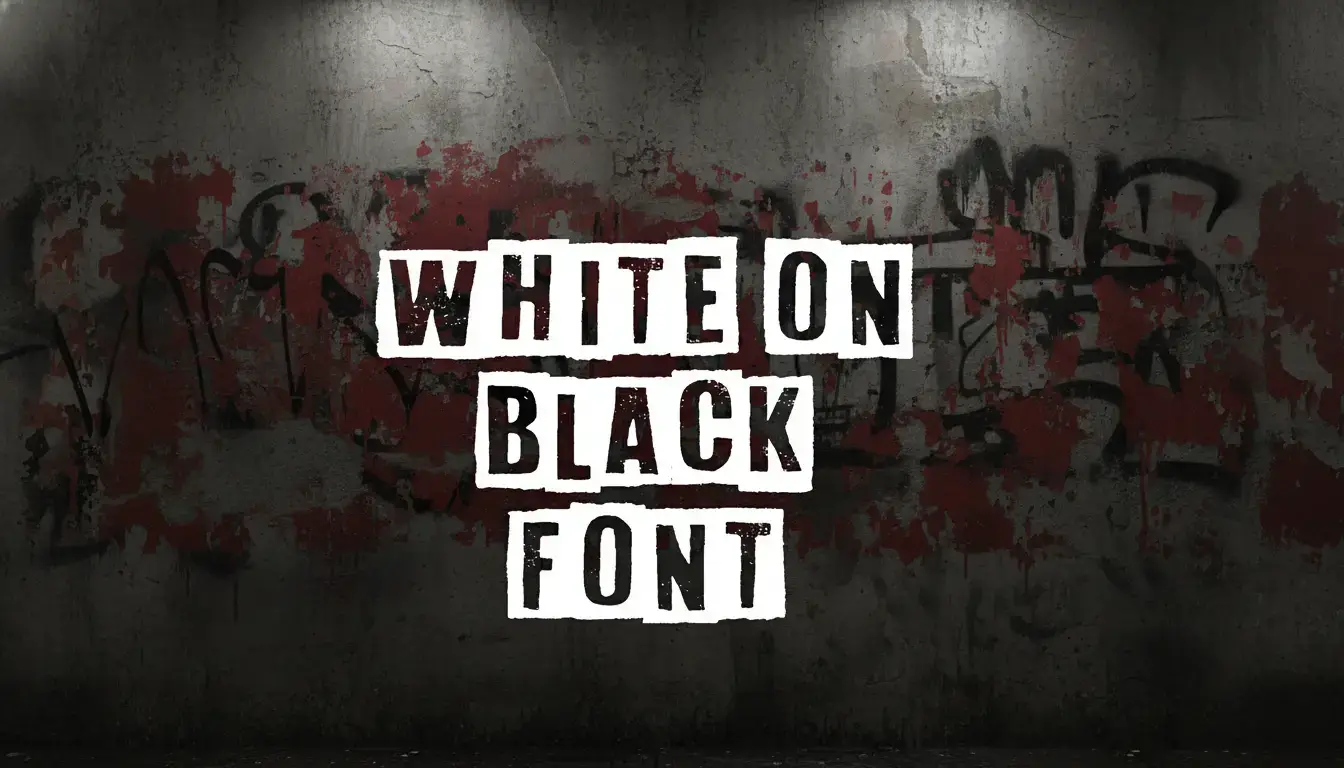 White On Black Font