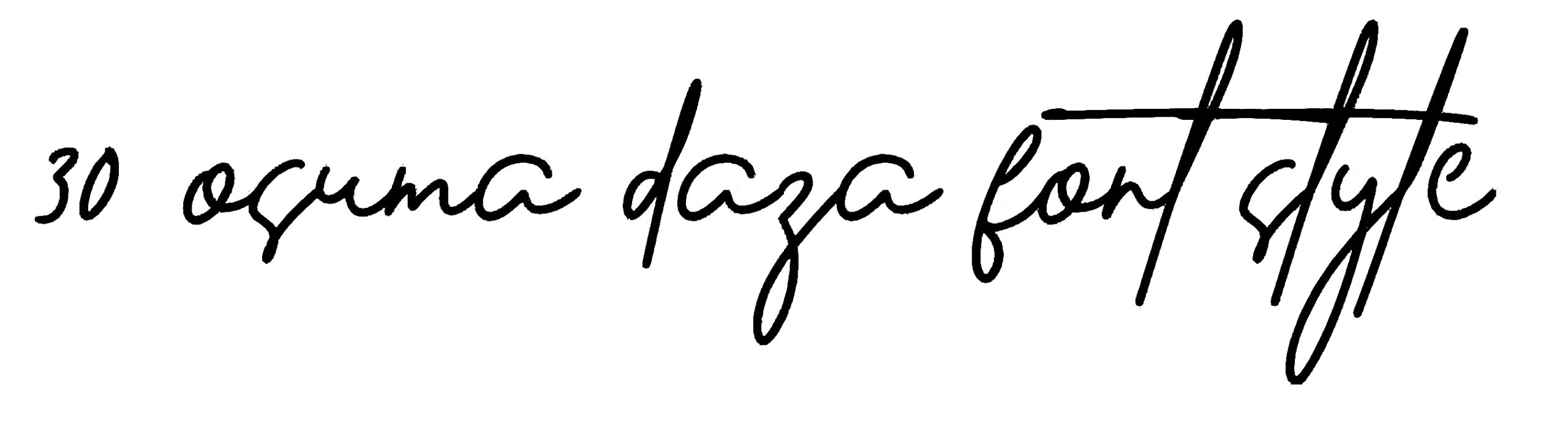 30 different signature Osuma daza font free