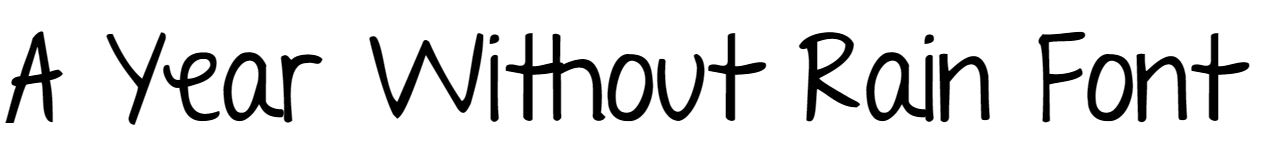 A Year Without Rain Font free