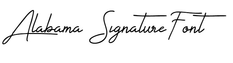 Alabama Signature Font Free