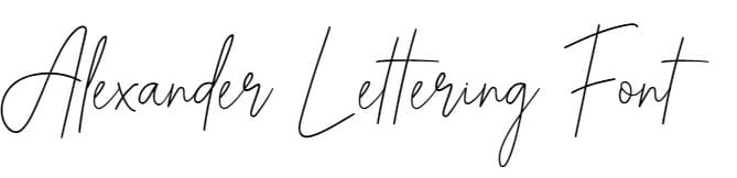 Alexander Lettering Font free