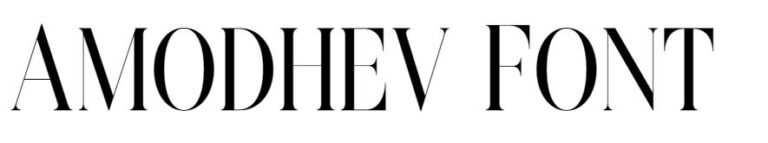 Amodhev Font free free Srixthv