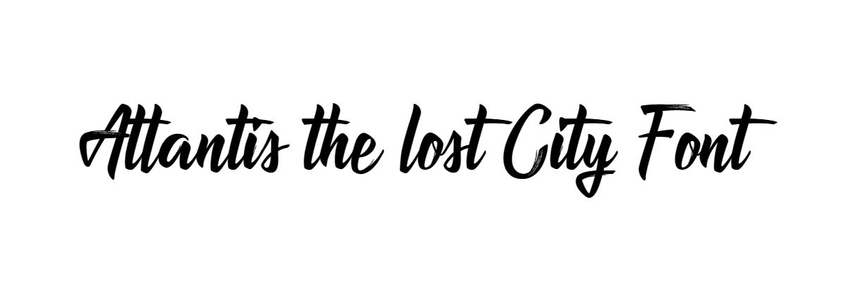 Atlantis the lost City Font free