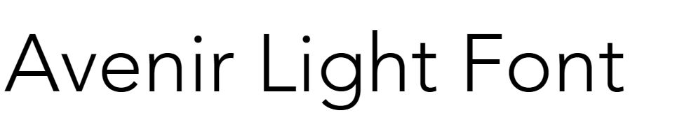 Avenir Light Font Download