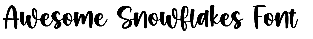 Awesome Snowflakes Font free