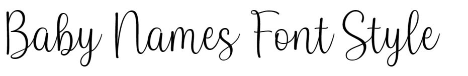 Baby Names Font free