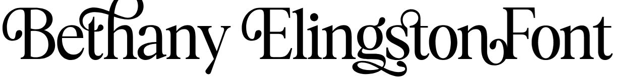 Bethany Elingston Font free