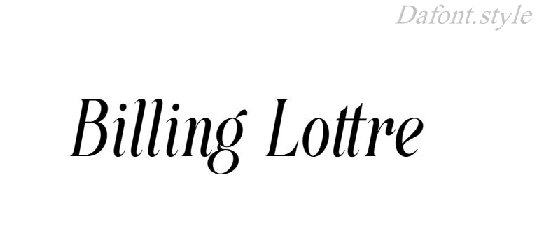 Billing Lottre font free