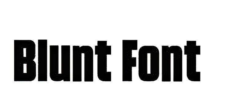 Blunt regular font Free