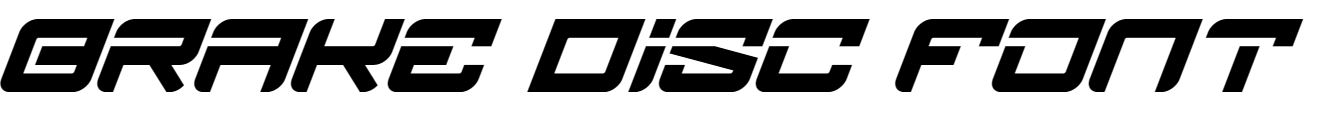 Brake Disc Font free