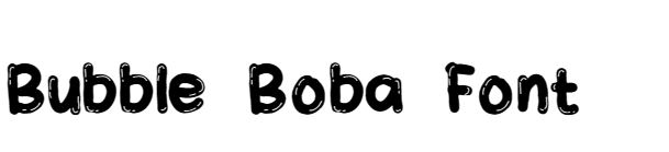 Bubble Boba Font