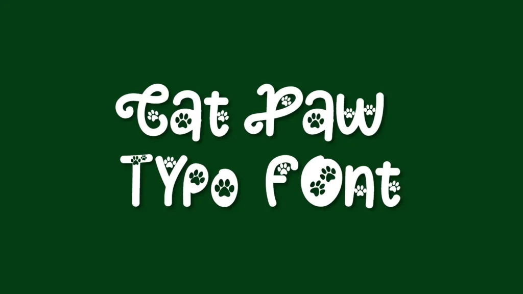 Cat Paw TYpo FOnt