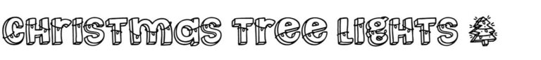 Christmas Tree Lights font free