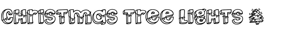 Christmas Tree Lights font free
