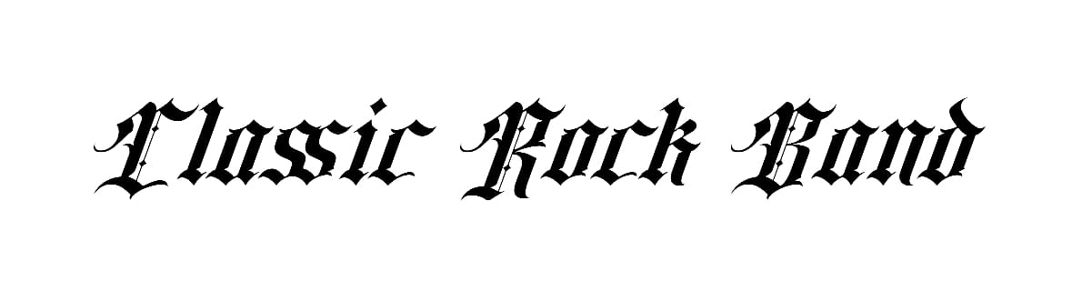 Classic Rock Band font free
