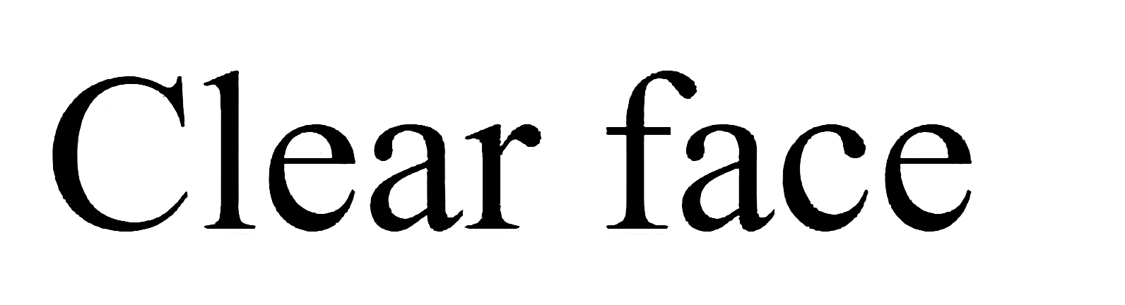 Clear face font free