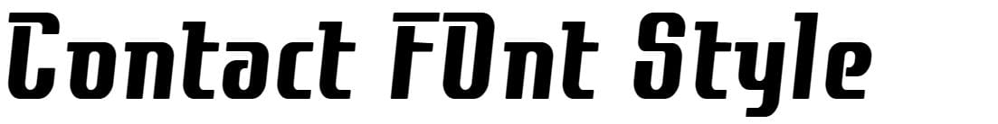 Contact Font free