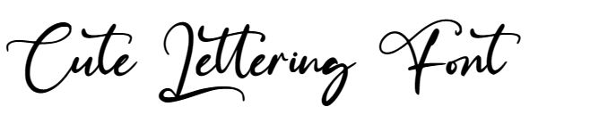 Cute Lettering Font free