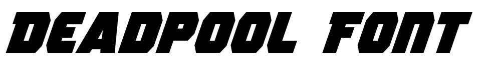 Deadpool Font Free