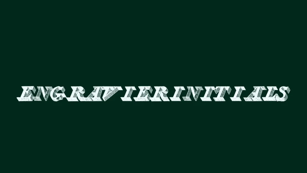 ENGRAVIER INITIALS 3d
