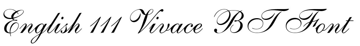 English 111 Vivace BT Font free