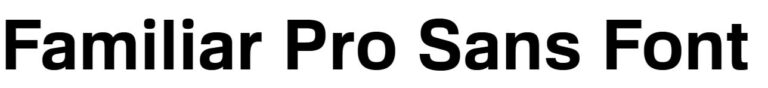 Familiar Pro Sans Font free