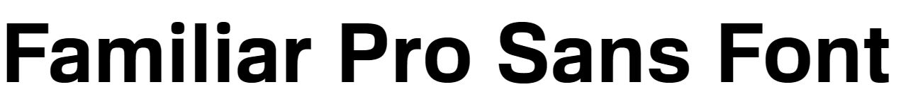 Familiar Pro Sans Font free