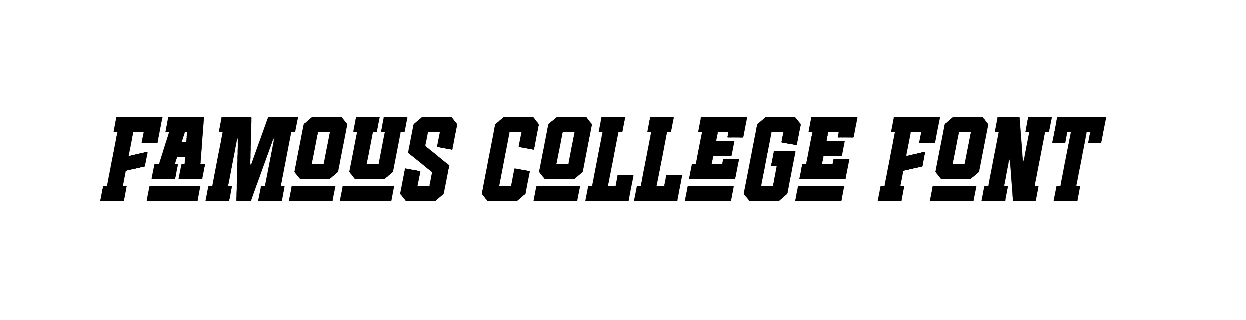 Famous College Font free