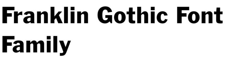 Franklin Gothic Font free