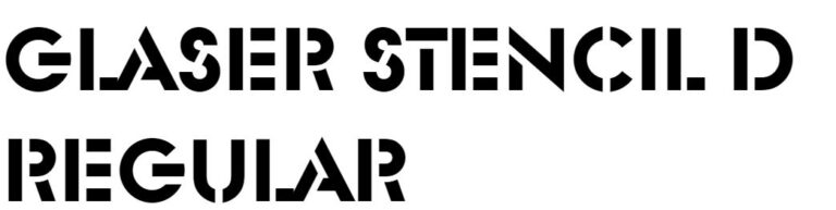 Glaser Stencil D Regular font free