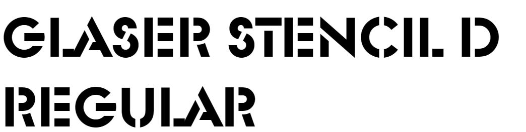 Glaser Stencil D Regular font free