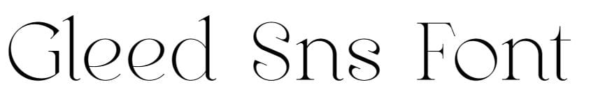 Gleed Sns Font free