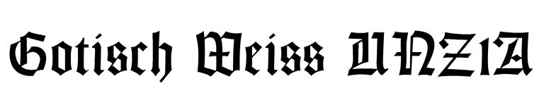 Gotisch Weiss UNZ1A font free Gotisch we