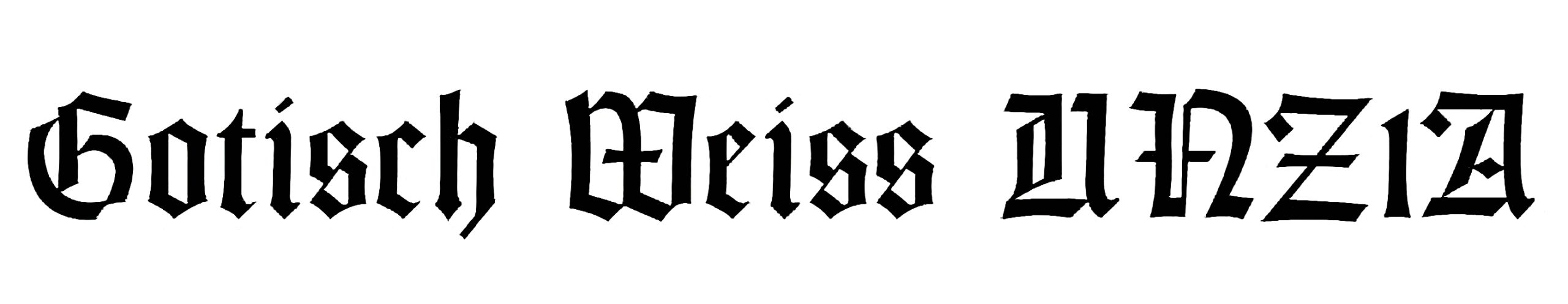 Gotisch Weiss UNZ1A font free Gotisch we
