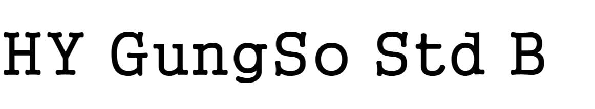 HY GungSo Std B font free gungsuhche